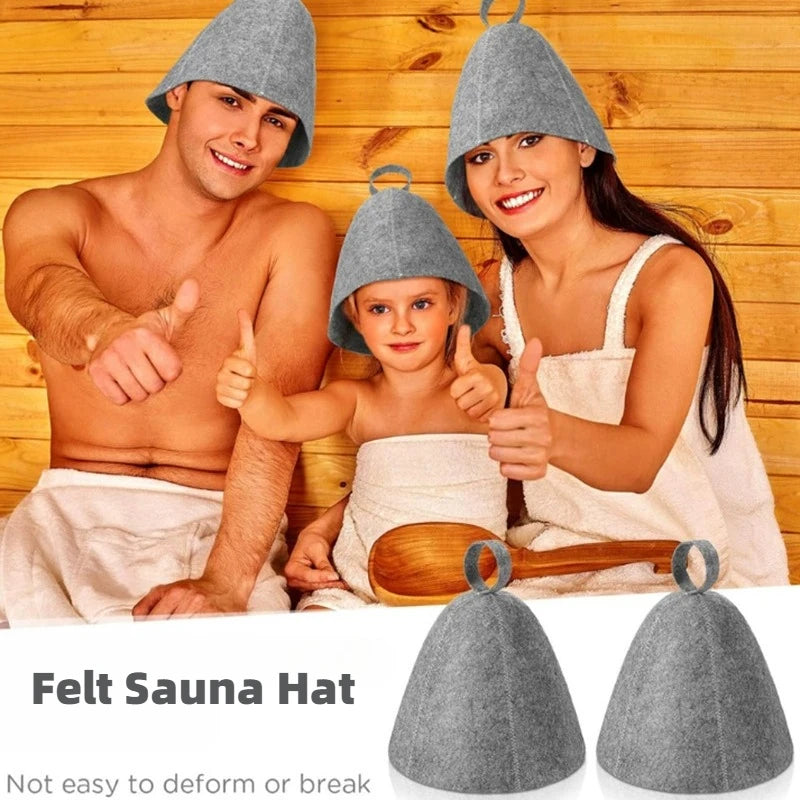 Wool Felt Finnish Sauna Hat (Unisex)