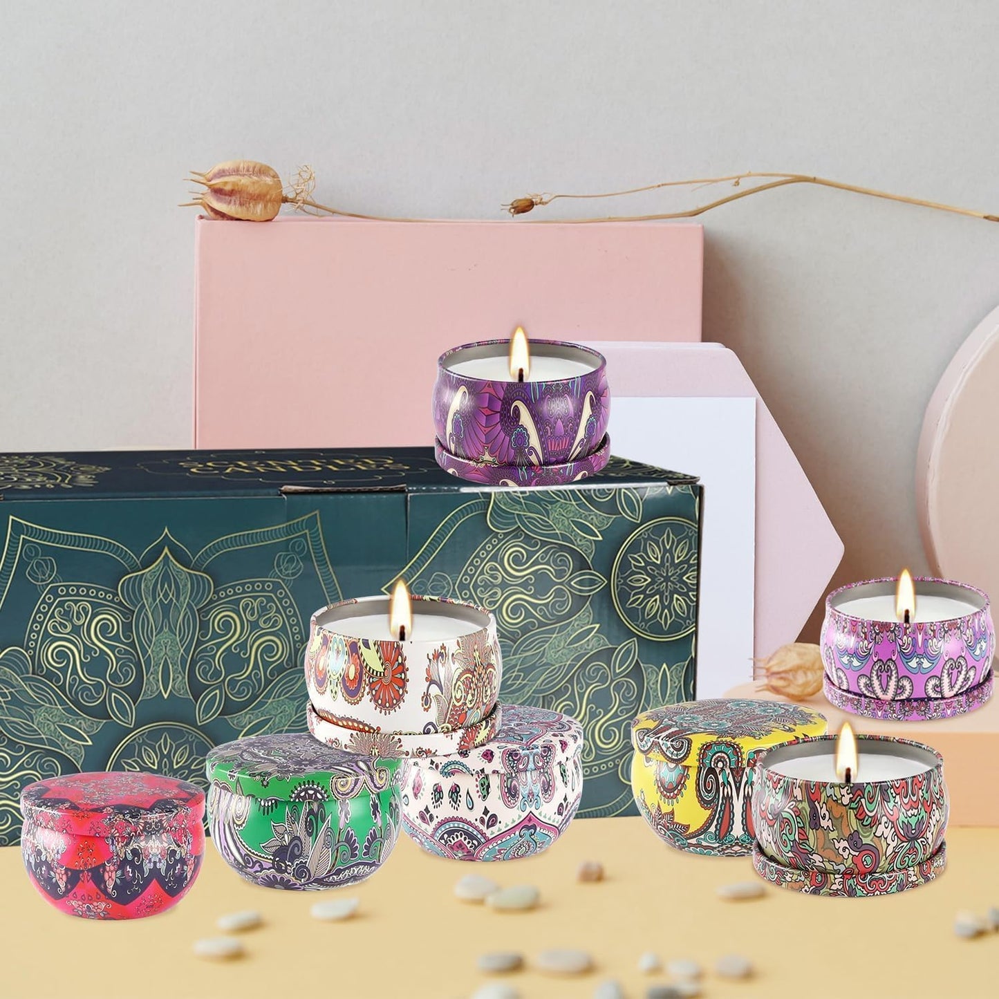 Harbor Home Scented Soy Candle Collection — 24 Aromatherapy Candles Gift Set | Luxury Home Fragrance for Candle Warmers