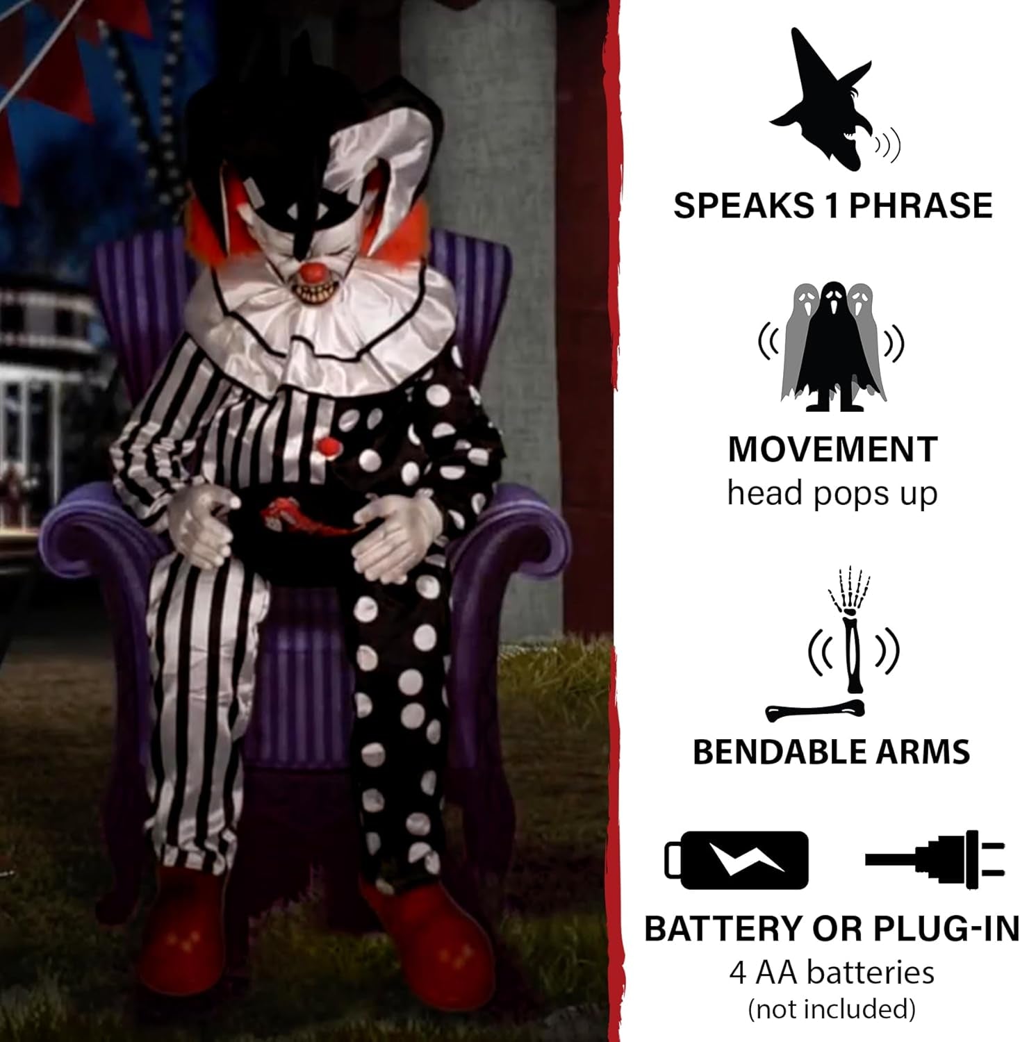 7Ft Soul Sucker Demon Reaper Animatronic — Motion-Activated Talking Halloween Prop