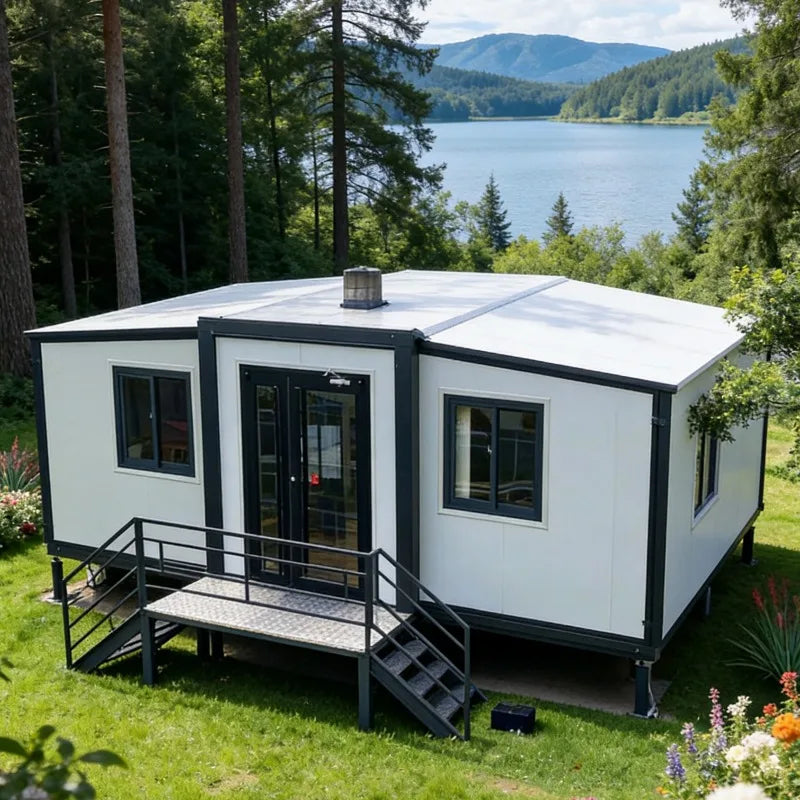 Foldable Prefab Tiny Home Cabin with Panoramic Window
