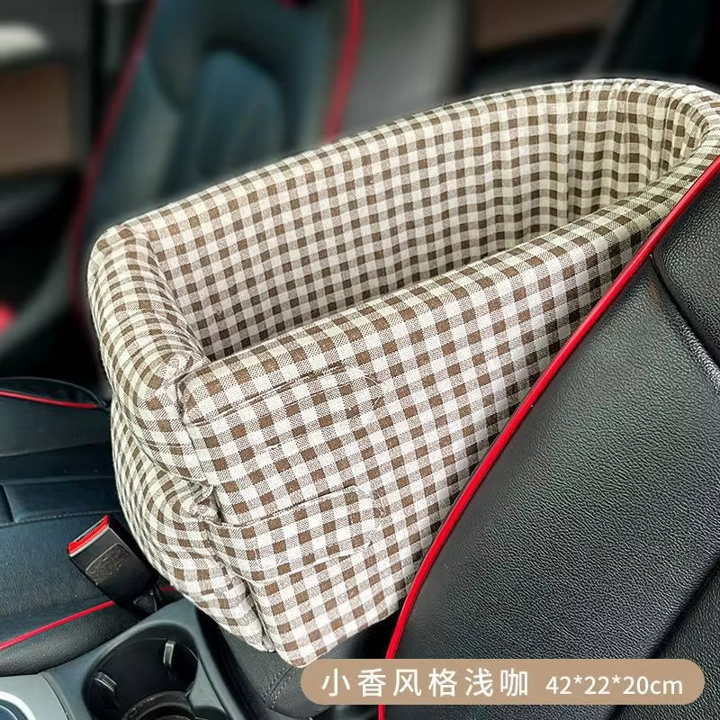 Portable Dog Car Seat & Travel Carrier - Safety Bed for Small Dogs & Cats